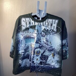 Men's Stray Brand Strength Soldier Graphic embellished T-Shirt